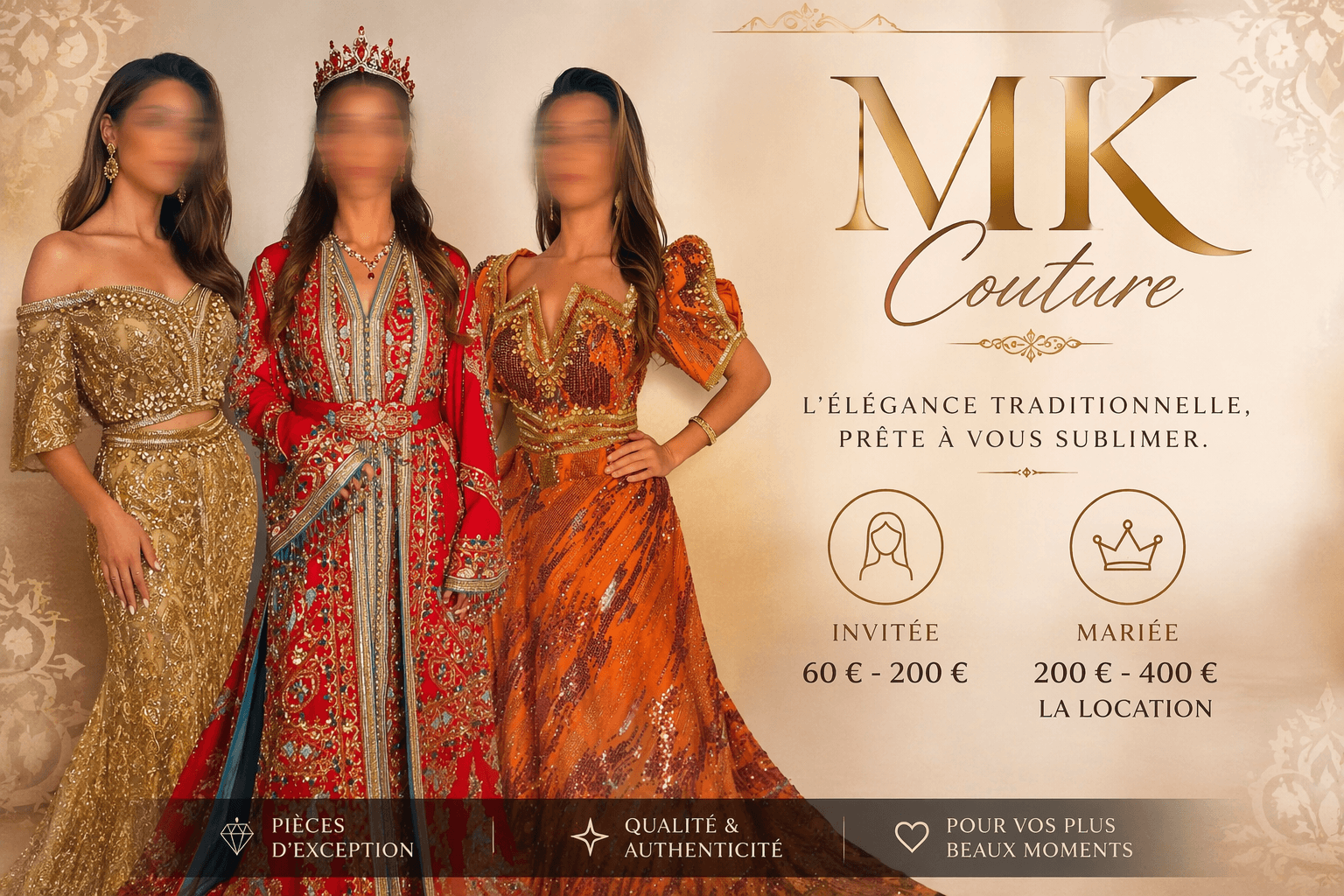 MK Couture 🪡 – Robes de mariée à Cannes